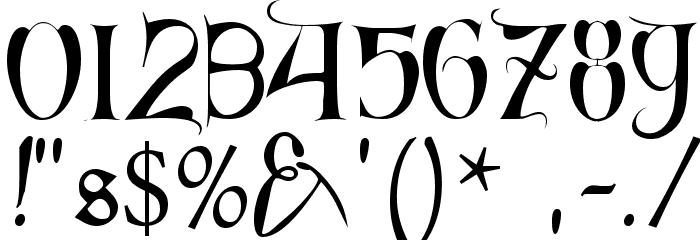 Cardinal Alternate Font OTHER CHARS