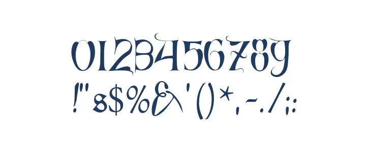 Cardinal Alternate Font OTHER CHARS