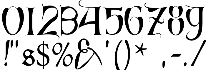 Cardinal Regular Font OTHER CHARS