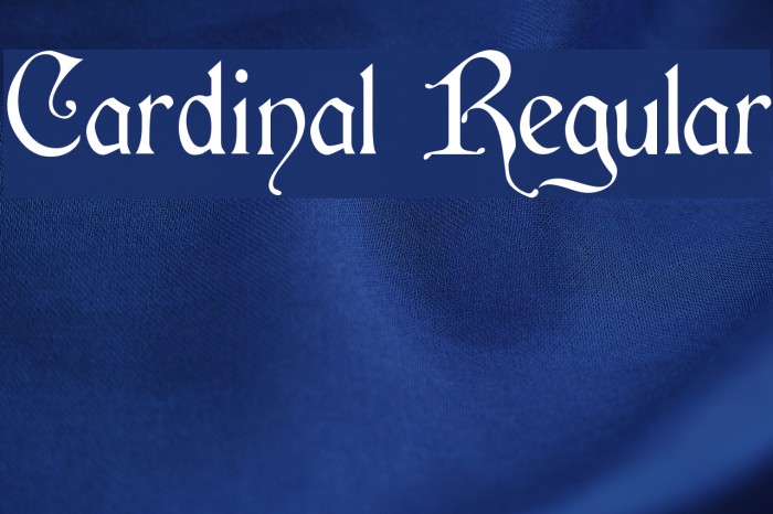 Cardinal Regular Font examples