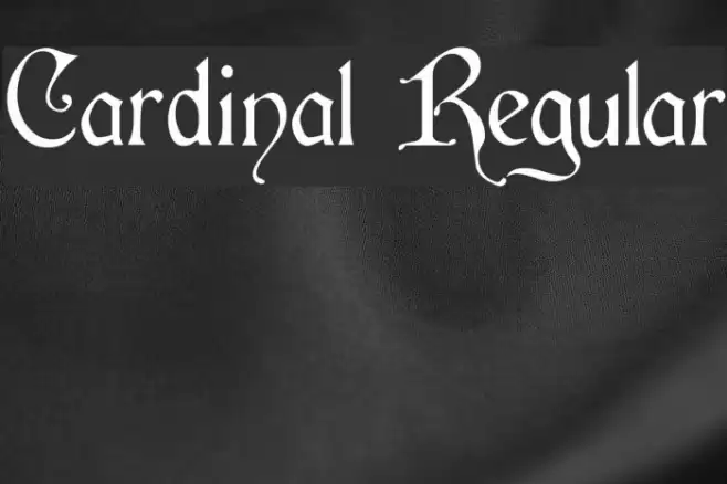 Cardinal Regular Schriftart examples