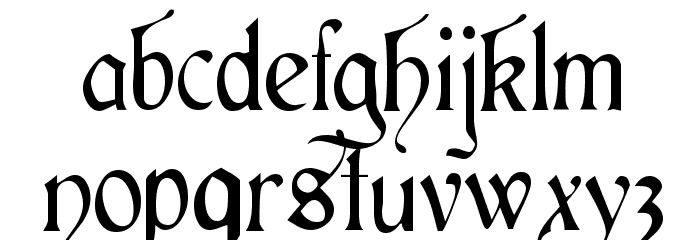 Cardinal Regular Font LOWERCASE