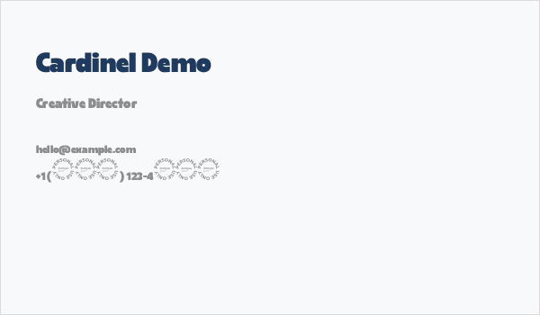 Cardinel Demo Business Card