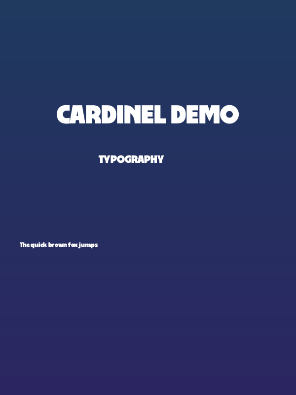Cardinel Demo Poster