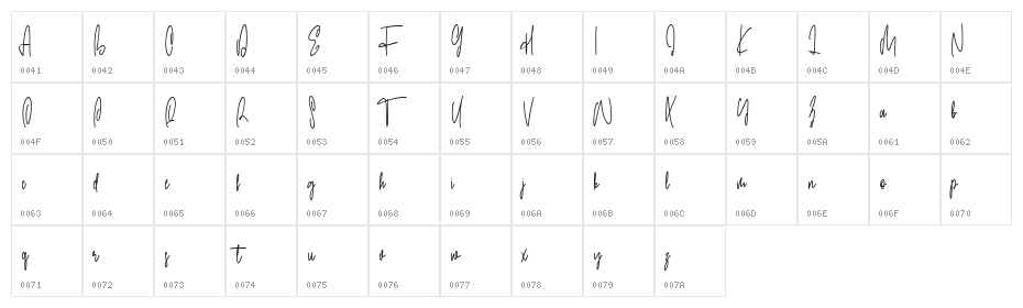 Cardiolla Free Regular Character Map