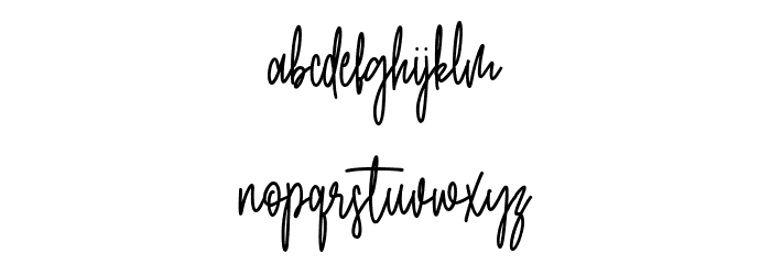 Cardiolla Free Regular Font LOWERCASE