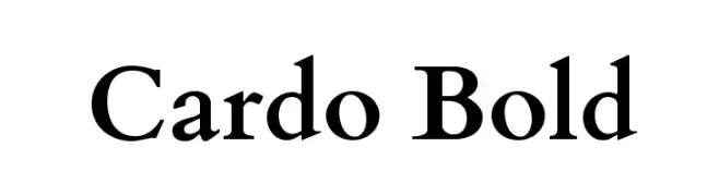 Cardo Bold  नि: शुल्क फ़ॉन्ट्स डाउनलोड