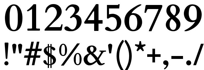 Cardo Bold Font OTHER CHARS