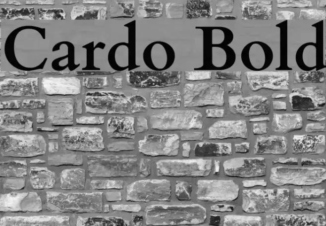 Cardo Bold Font examples