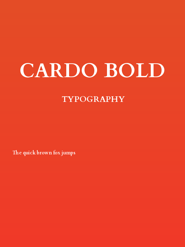 Cardo Bold Poster