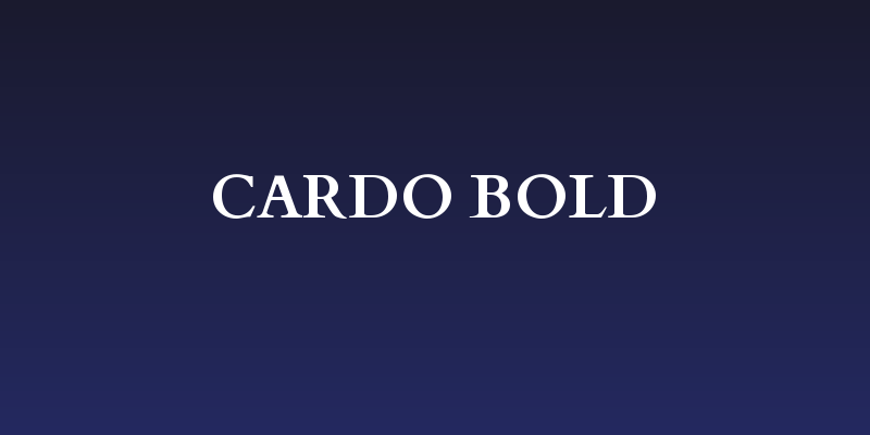 Cardo Bold Social Header