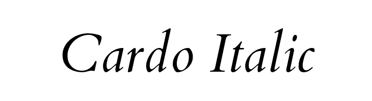 Cardo Italic Font