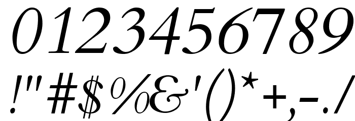 Cardo Italic Font OTHER CHARS