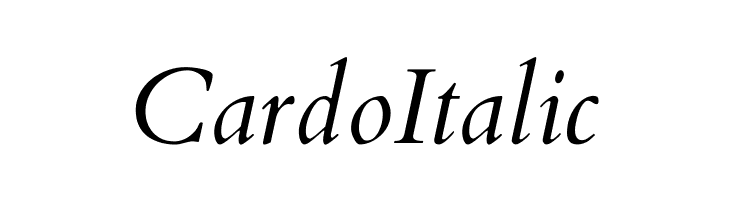 Cardo Italic Fuentes
