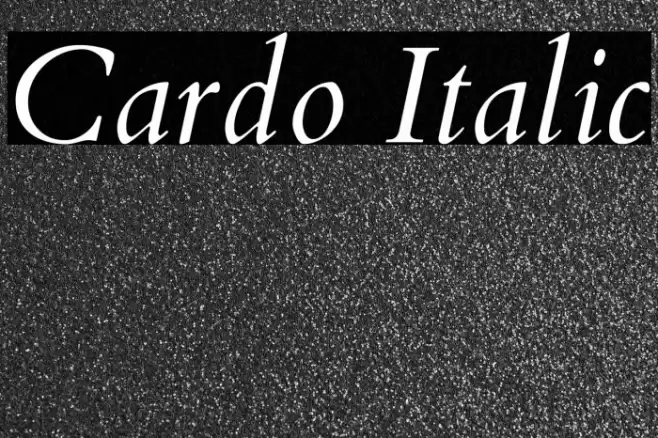 Cardo Italic Font examples