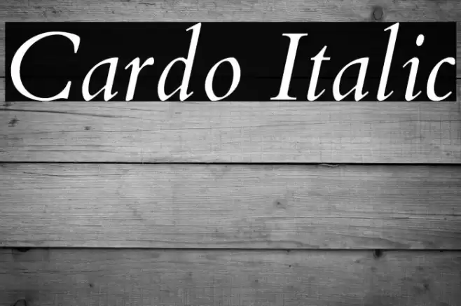 Cardo Italic Font examples
