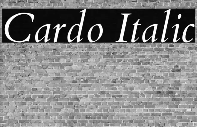Cardo Italic Font examples