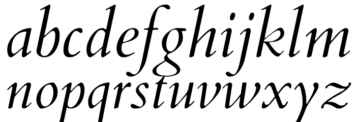 Cardo Italic Fuentes MINÚSCULAS