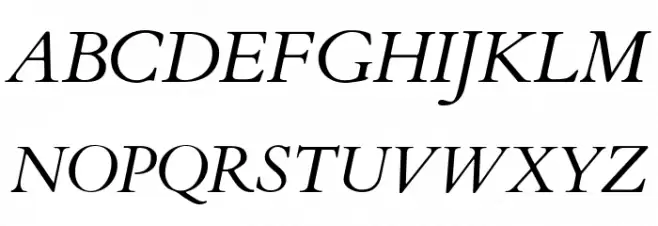 Cardo Italic 字体 大写