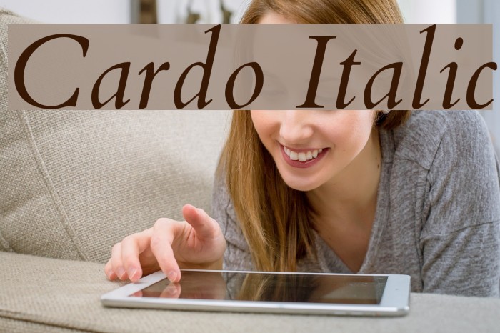 Cardo Italic Font examples
