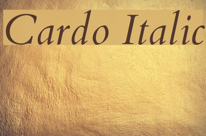 Cardo Italic Font examples