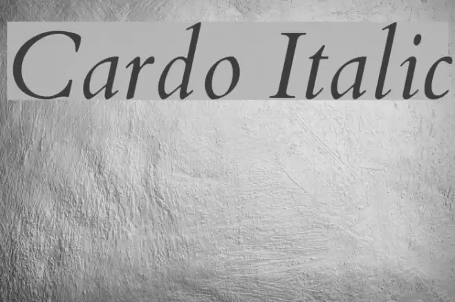Cardo Italic examples