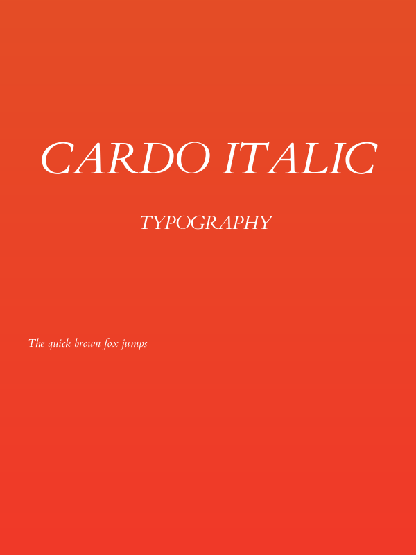 Cardo Italic Poster