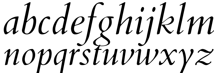 Cardo Italic Font LOWERCASE