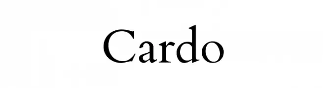 Cardo  フリーフォントのダウンロード