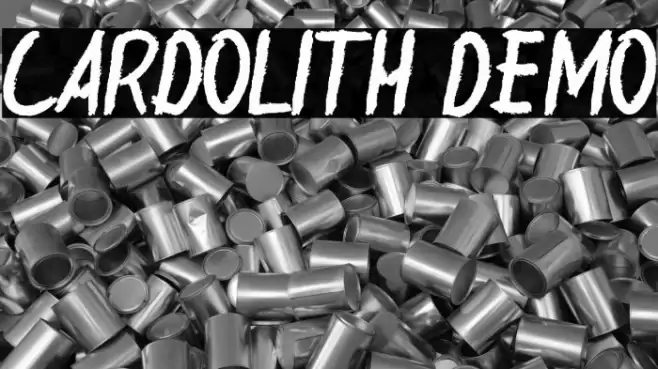 Cardolith Demo Font examples