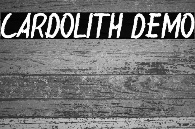 Cardolith Demo Font examples