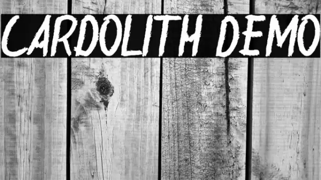 Cardolith Demo Font examples