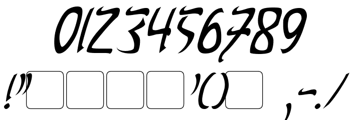 Cardosan Italic Font OTHER CHARS