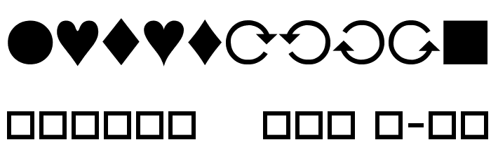 Cards Font OTHER CHARS