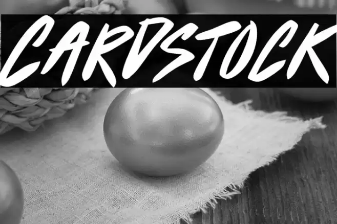 Cardstock फ़ॉन्ट examples