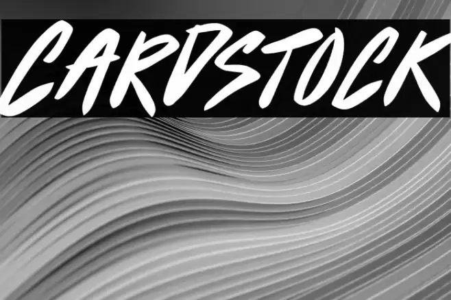 Cardstock फ़ॉन्ट examples