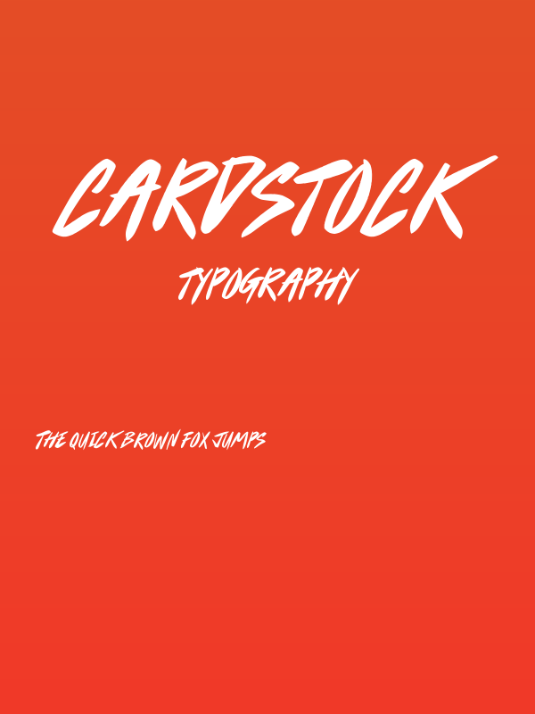 Cardstock Poster