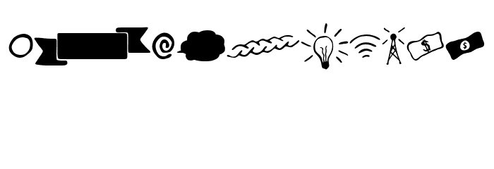 Care Around Dingbats 字体 其它煤焦