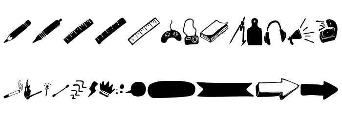 Care Around Dingbats 字体 小写