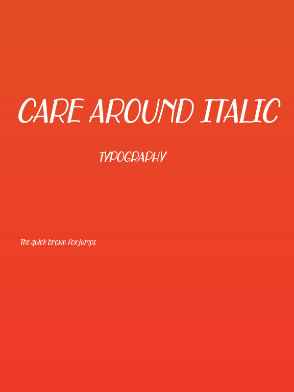 Care Around Italic Poster