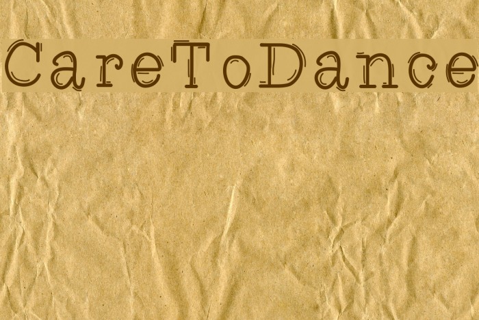 CareToDance Font examples
