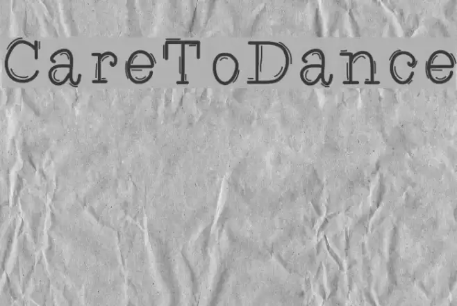 CareToDance Font examples