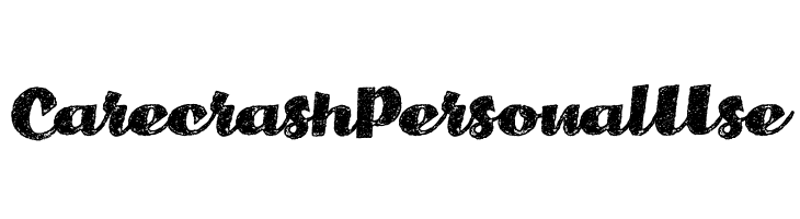 Carecrash Personal Use  フリーフォントのダウンロード