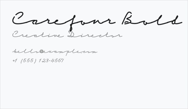 Carefour Bold Business Card