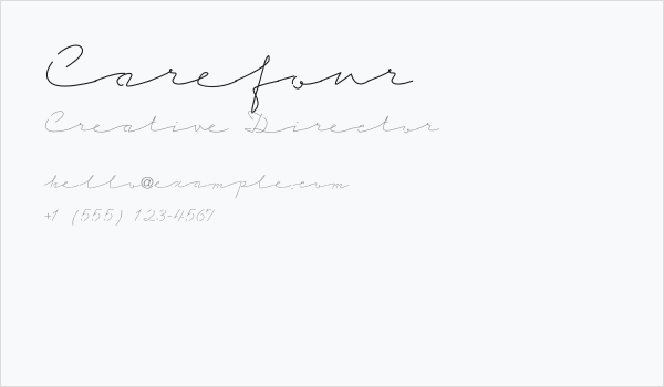 Carefour Business Card