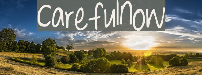 CarefulNow Font examples