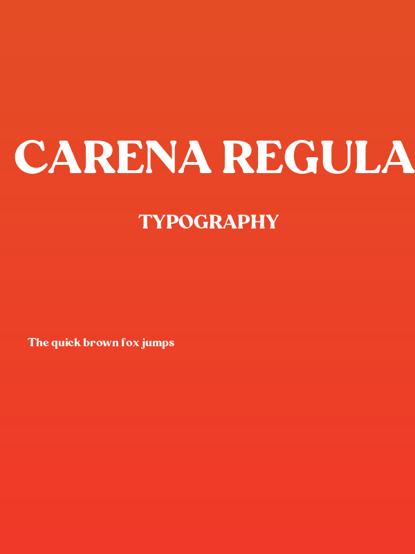 Carena Regular Poster