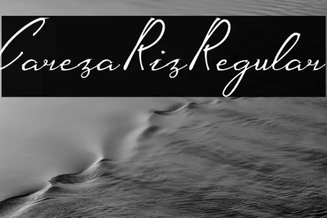 CarezaRizRegular Font examples