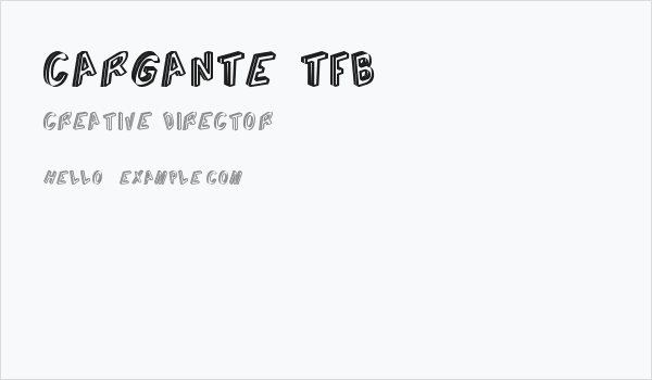 Cargante tfb Business Card