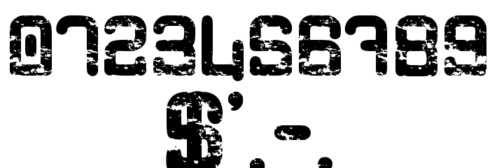 Cargo eroded Font OTHER CHARS